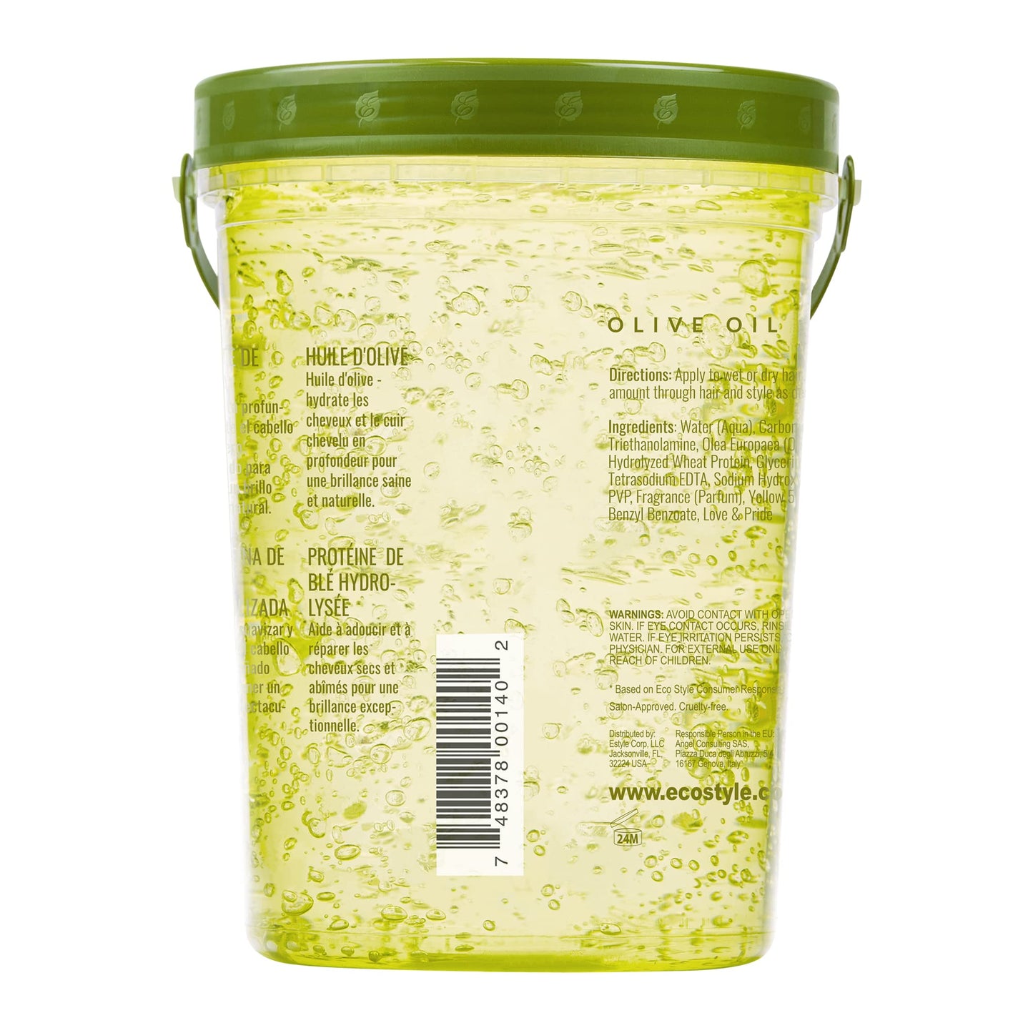 Eco Style Gel Olive Oil Styling Gel - Adds Shine and Tames Split Ends - Delivers Moisture to the Scalp - Nourishes And Repairs - Provides Weightless and Superior Hold - Ideal for all Hair - 80 oz