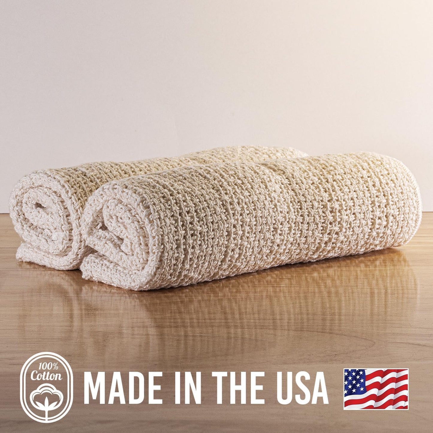 Country Cottons Old Fashion 100% Cotton Kitchen Towels - Set of 2-24"x15" (Goldenrod)