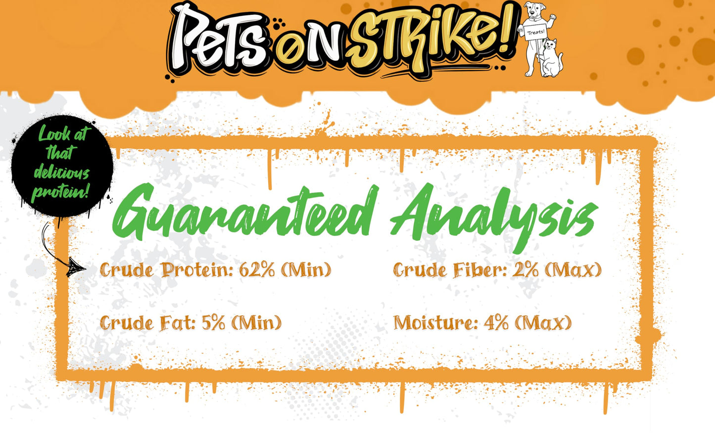 PETS ON STRIKE Freeze Dried Chicken Breast for Dogs & Cats – Single Ingredient Dog Treats – USA Sourced & Made – High Protein, All Natural, Grain Free – Raw Freeze-Dried Training Treats (3oz)