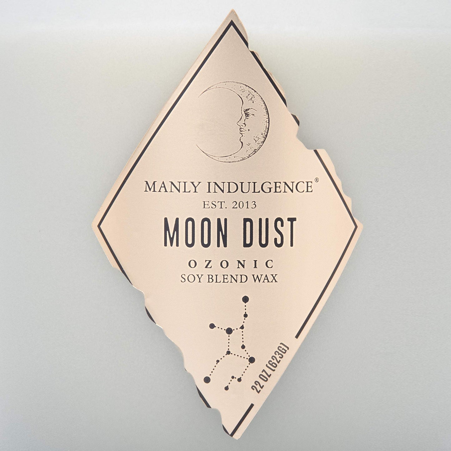 Manly Indulgence Moon Dust Scented Jar Candle, Rebel Collection, 2 Wick, Blue, 22 oz - Up to 120 Hours Burn