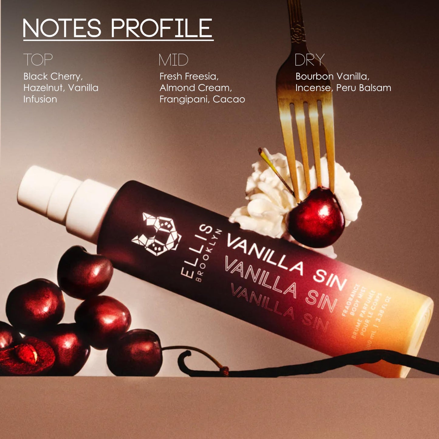 Ellis Brooklyn APPLE LOVE Eau De Parfum for Women & VANILLA SIN Hair and Body Mist - Long Lasting, Clean Perfume for Women and Body and Hair Perfume