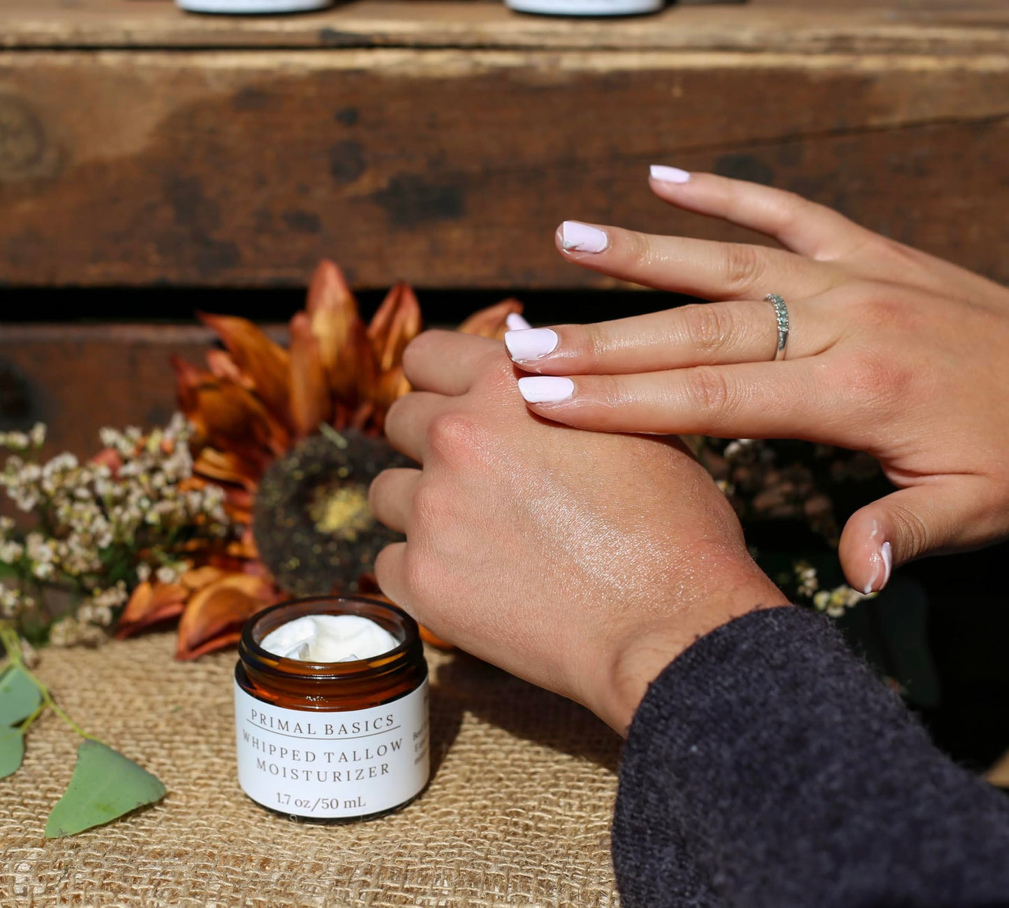 Primal Basics 100% Grass Fed Grass Finished Whipped Vanilla Beef Tallow Moisturizer/Body Balm for Face, Body, Oily, Dry, Sensitive Skin -Contains Vitamins A, D, E, K -USA Made