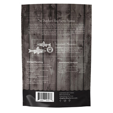 Shepherd Boy Farms Freeze Dried Dog and Cat Treats, Minnows, All Natural Single Ingredient Freeze-Dried Dog Treat & Snacks, Made in USA, High in Protein, Essential Nutrition of Raw Food, 5oz