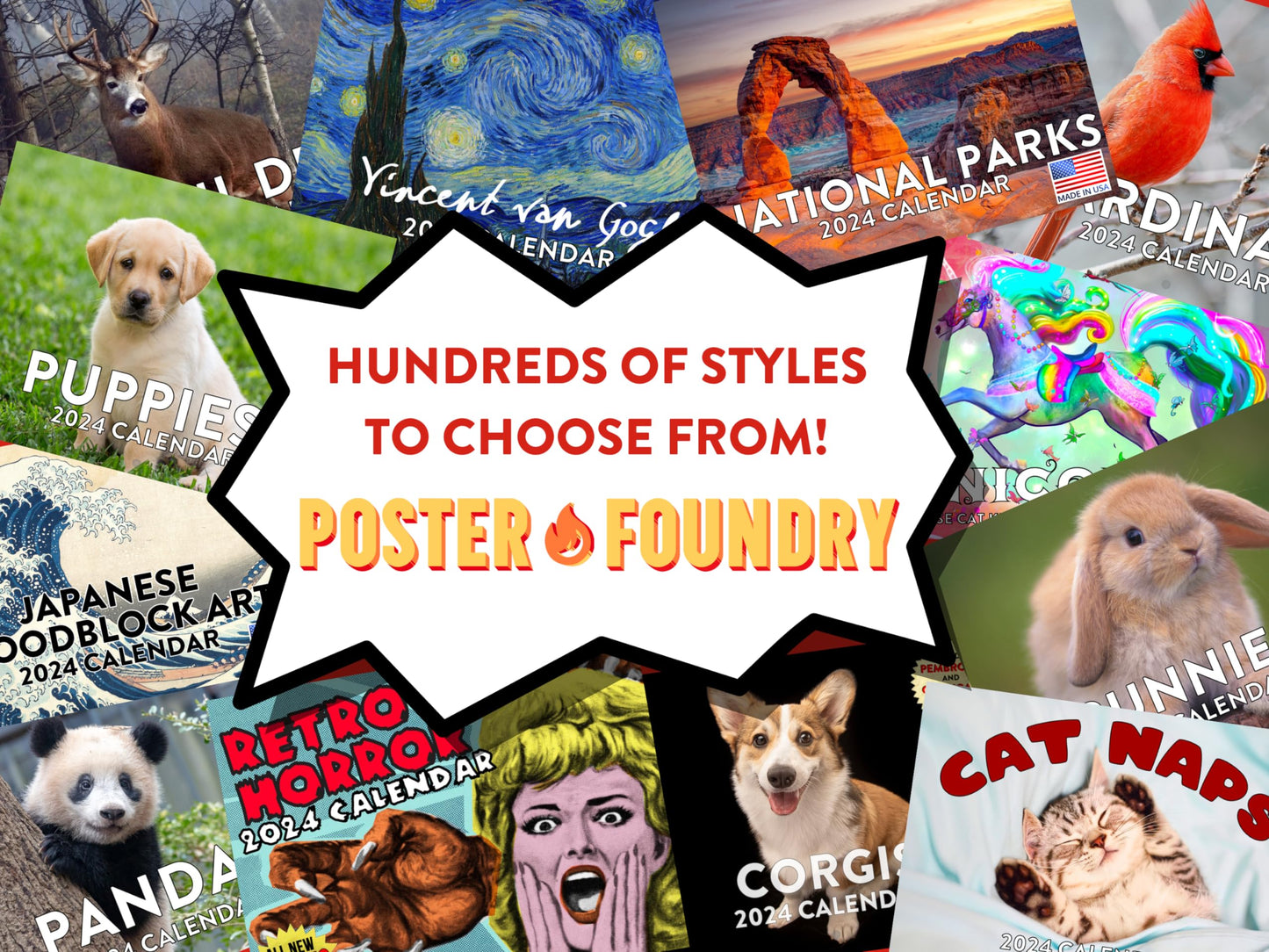 Vincent Van Gogh Calendar 2025 Art Monthly Wall Calender 12 Month | American Made In The USA