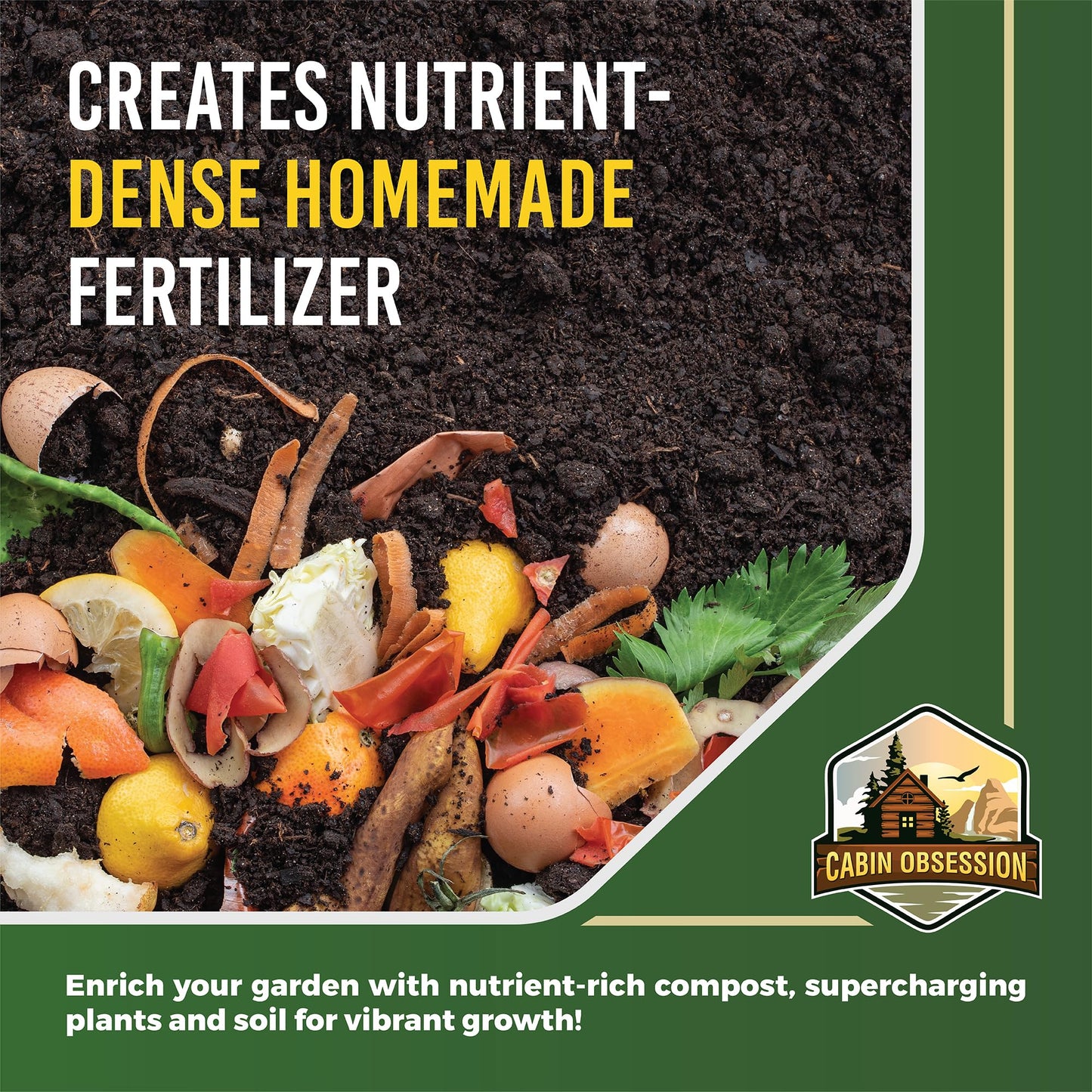 Compost Starter - 100x Concentrated All Natural Compost Accelerator for Countertop Kitchen Bin - Odor-Free, Fast-Acting Microbial Formula - Approximately 73 Scoops