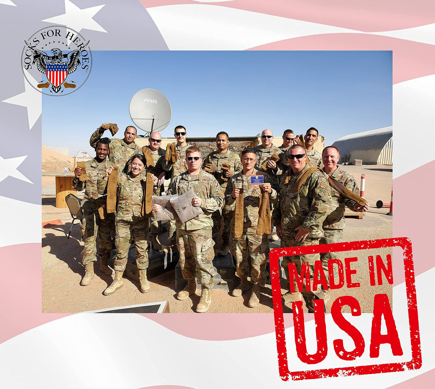 SOCKS FOR HEROES Coyote Brown Moisture Wicking Socks for Boots | Every Pair Gives A Pair | Breathable Over The Calf Foot Socks | Made in the USA
