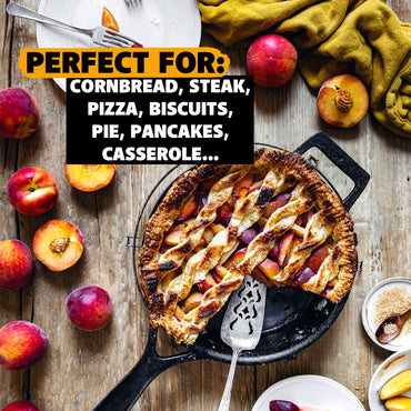 Stargazer Cast Iron Skillet | Made in USA, Seasoned, Even Heat Distribution, Easy to Clean, Smooth Nonstick Finish for Grilling, Frying, Sauteing, Searing, Baking