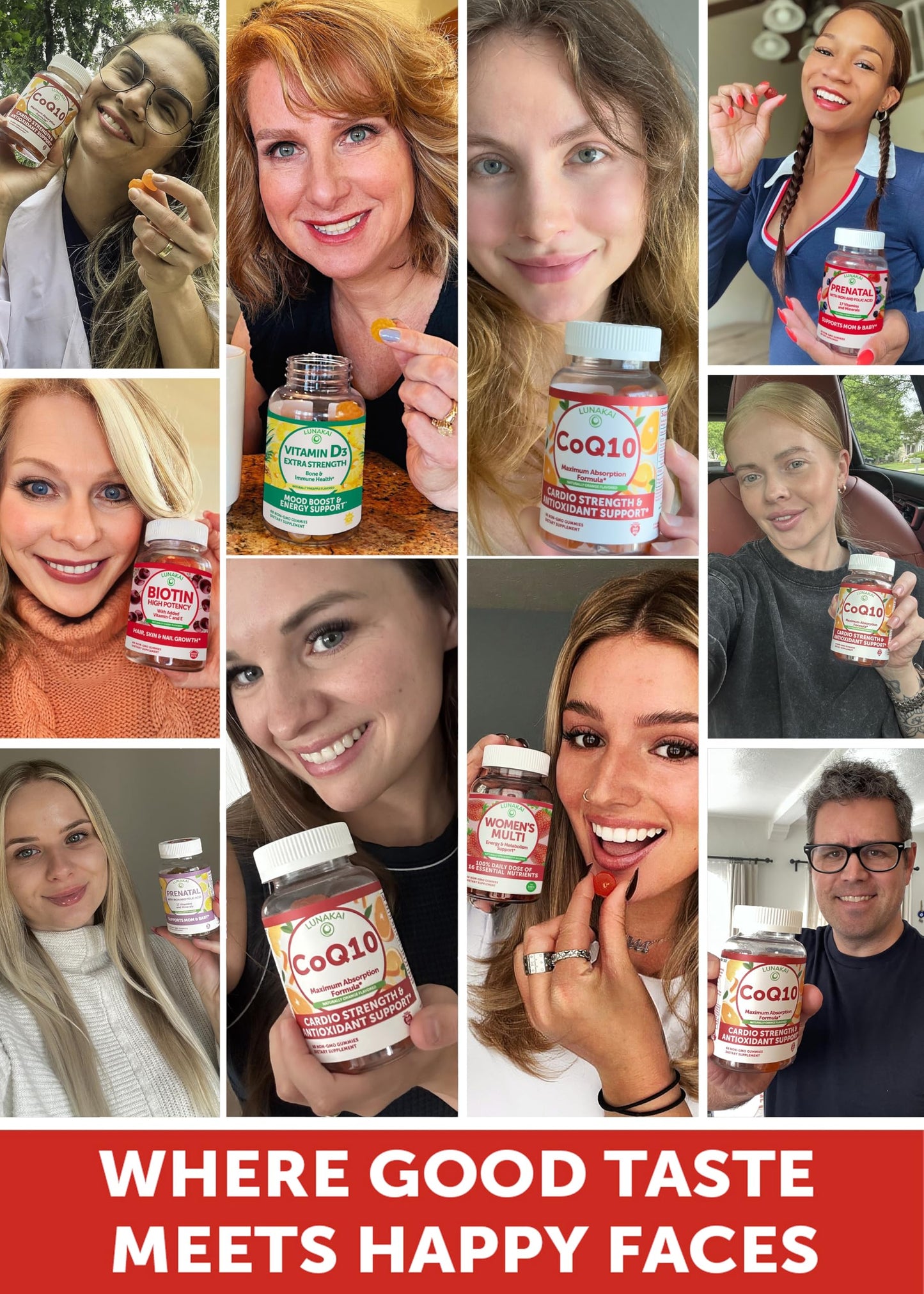 Lunakai USA Made CoQ10 Gummies for Adults 200mg – Coenzyme Q10 for Heart Health, Cellular Energy & Aging Support – Non-GMO, Vegan, 60ct