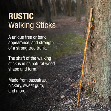 Brazos 48" Handcrafted American Hardwood Walking Stick for Men and Women, Made in The USA