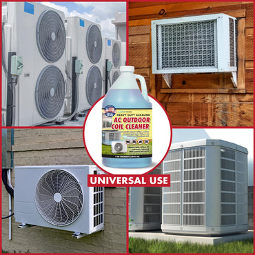 Nature's Freedom HVAC Coil Cleaner β Heavy Duty Alkaline Formula for Outdoor AC Condenser Units β Gallon