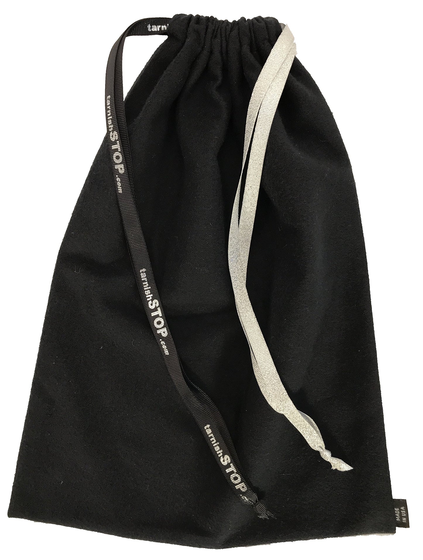 tarnishSTOP Anti Tarnish Bag for Silver Storage - USA Made Luxury & Quality, Small 13"x10" - in Tuxedo Black