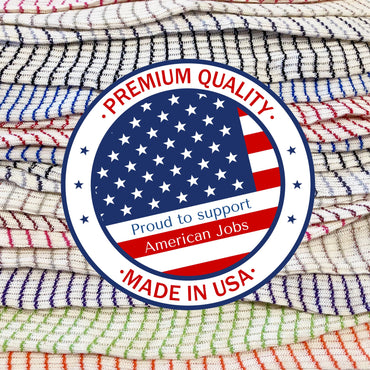 Eselect World's Best Kitchen Dish Cloths - Assorted Dishcloths for Washing Dishes - Absorbent Poly Cotton Waffle Weave Dish Rags, Made in USA