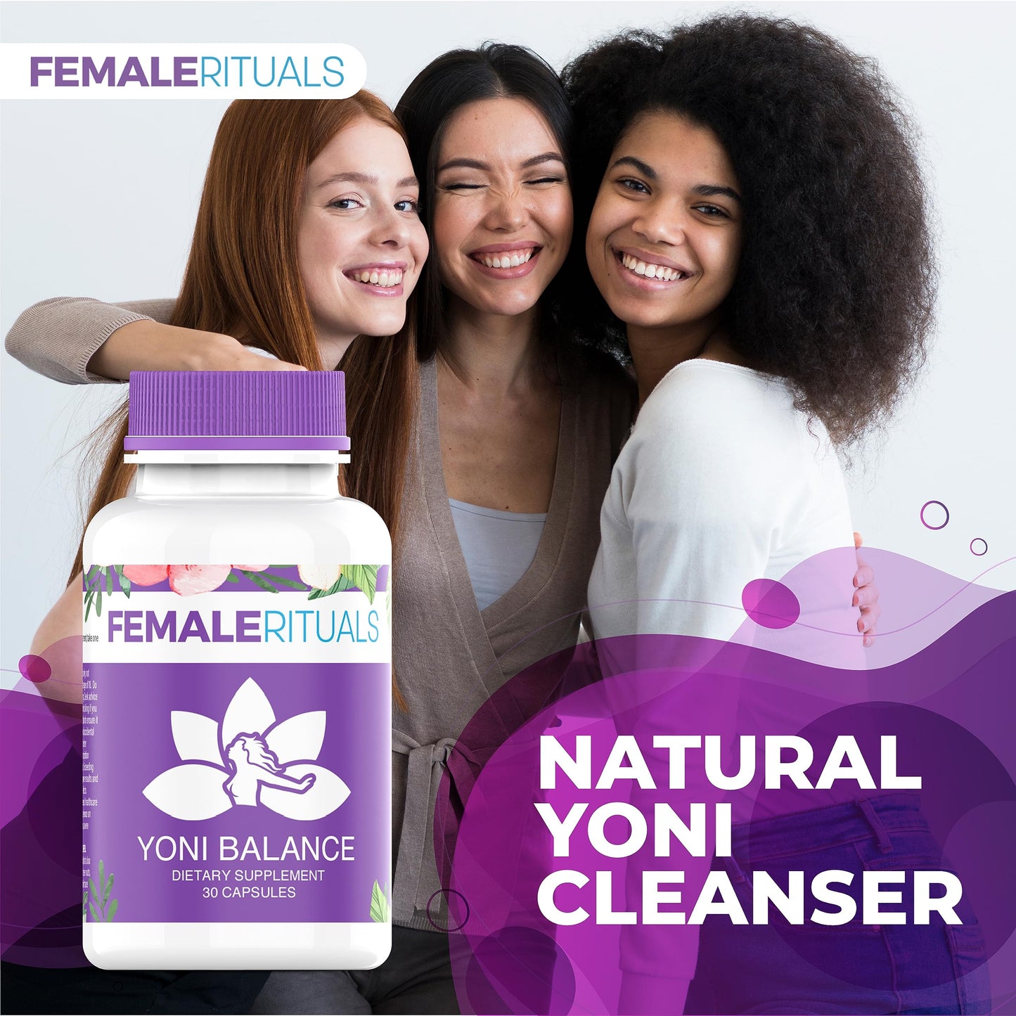 Yoni Balance Vaginal Tightening Pills | Natural Vagina Tightening & Moisture Capsules Ph Balance for Dryness | Increase Vaginal Wetness Kacip Fatimah - 30 Count Womens Wetness and Tightness Pills