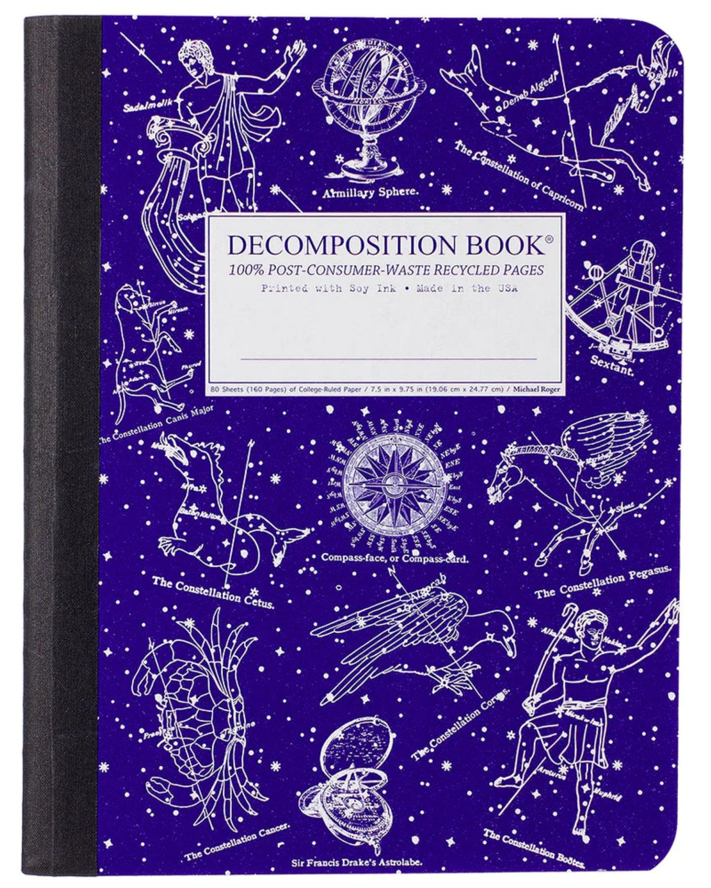 Decomposition Composition Notebook - 9.75 x 7.5 Journal with 160 Lined Pages - Notebooks for School Supplies, Home & Office - 100% Recycled Paper - Made in USA