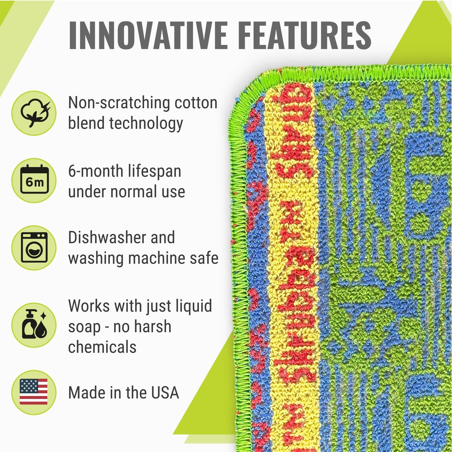 Wet-It Skrubba Non-Scratch Scouring Pad – European Scrubby Sponge for Kitchen, Dishes, Pots, Pans, Glass & Cookware – Durable Reusable Pad with RV Camper Design