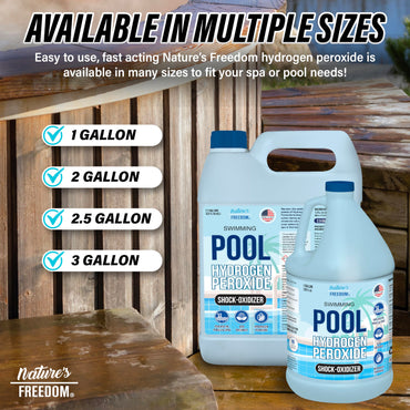 Nature's Freedom Hydrogen Peroxide Swimming Pool and Spa Non-Chlorine Shock-Oxidizer (1 Gallon)