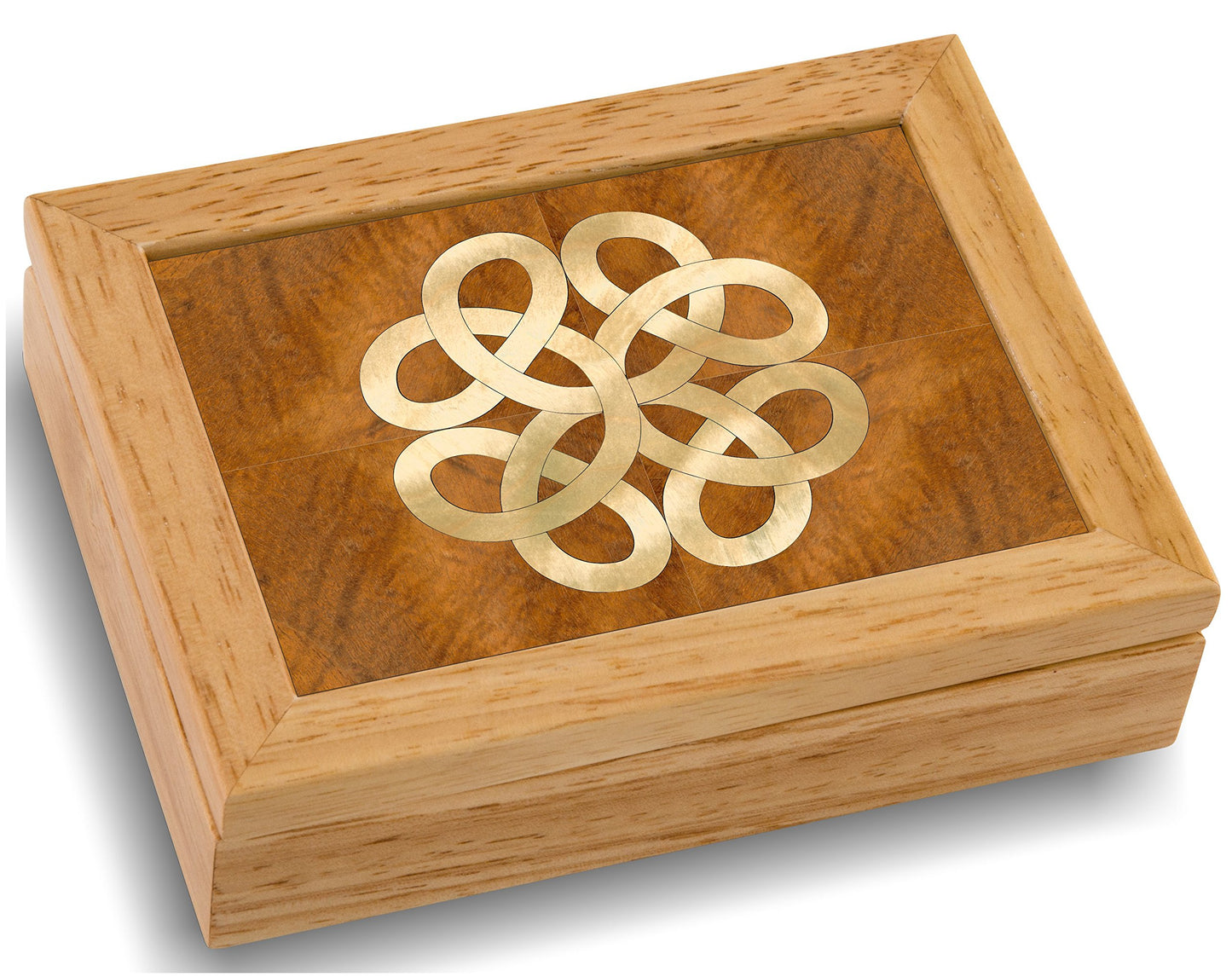 MarqArt Wood Art Celtic Box - Handmade USA - Unmatched Quality - Unique, No Two are the Same - Original Work of Wood Art. A Celtic Gift, Ring, Trinket or Wood Jewelry Box
