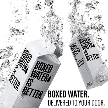 Boxed Water 16.9 oz. (12 Pack) – Purified Drinking Water in 92% Plant- Based Boxes – 100% Recyclable, BPA-Free, Refillable/Reusable Cartons – More Sustainable than Plastic Bottled Water