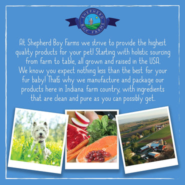 Shepherd Boy Farms Freeze Dried Raw Dog Food (Fish Medley Recipe), All Natural Food, 14 oz Bag, Freeze-Dried Dog Food, Made in USA with Organic Produce, High in Protein, Food Topper or Complete Meal