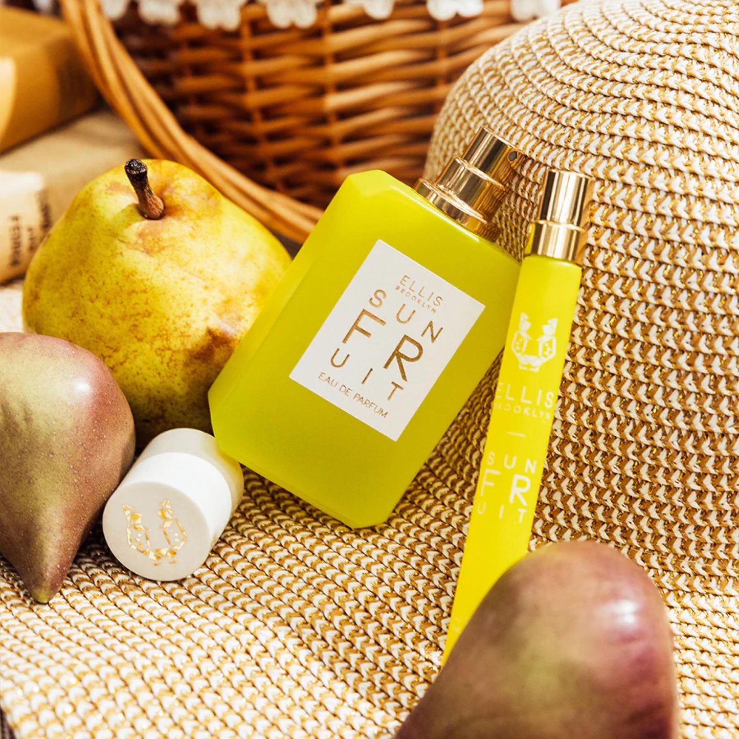 Ellis Brooklyn Sun Fruit Eau de Parfum, Fruity Floral Perfume for Women with notes of Fig, Jasmine & Vanilla, Vegan, Eco-Conscious, Cruelty-Free Paraben-Free, Made in the USA, 50ml / 1.7oz