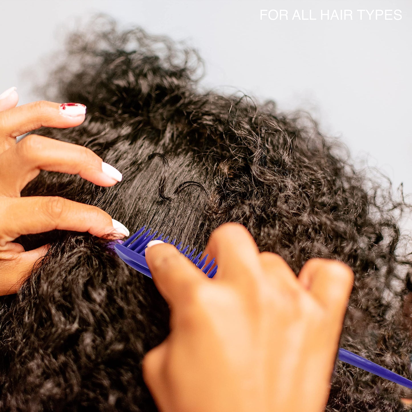 Allegro Combs 60 Parting Three Row Combs Salon Hairstylist Hairdresser Detangle Combs For Natural Hair And Wigs For Curly Hair Made In The Usa 2 Pcs. (Purple)