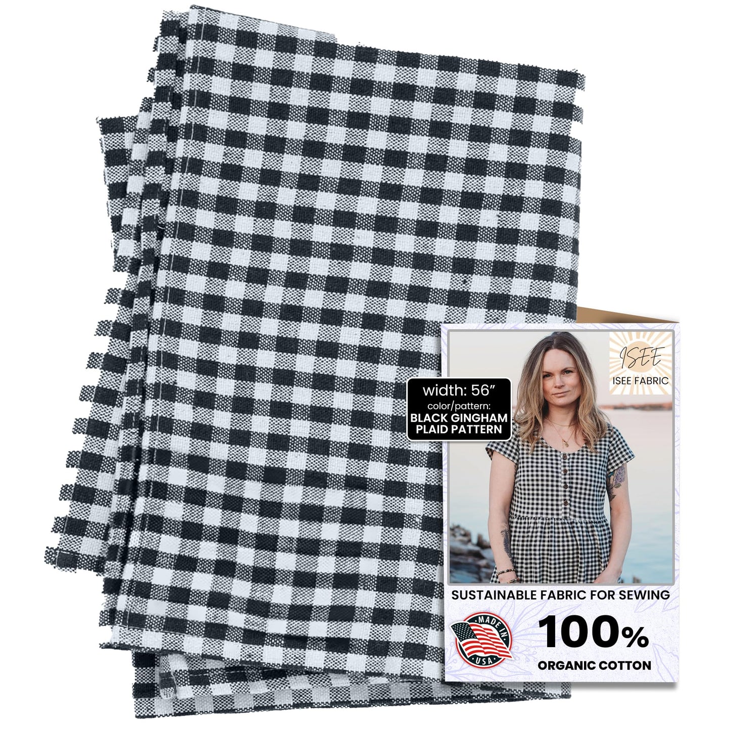 ISEE FABRIC 56"x36" Inch French Terry Fabric for Sewing - 100% Cotton Made in U.S.A - Ideal for Making Clothing, Sweatshirts and Cloth Towels - Raisin Splatter (Sold by Yard)