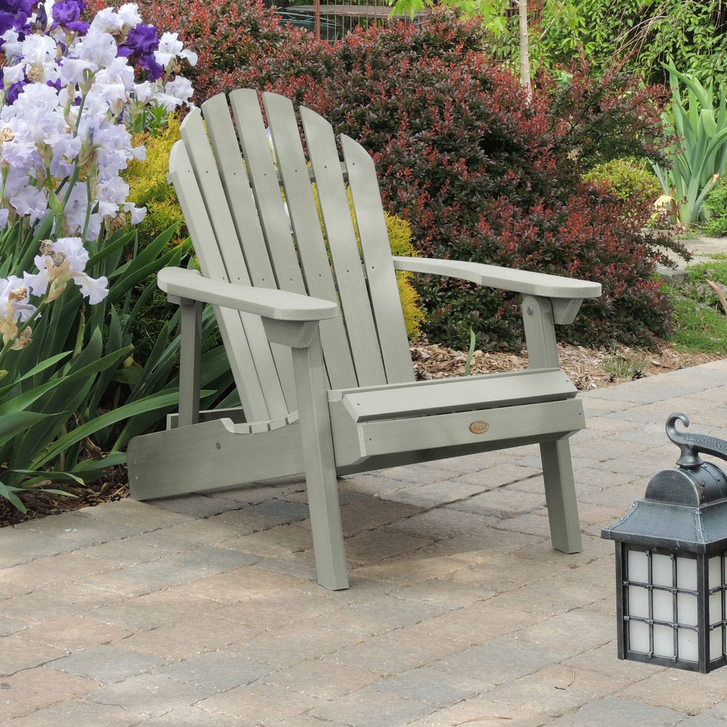 highwood Hamilton Made in The USA Folding and Reclining Adirondack Chair, Adult, Eucalyptus