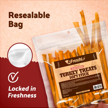 Afreschi Turkey Training Treats – Hexagonal Shape, 6 oz, USA-Sourced, All-Natural, Hypoallergenic, Low-Fat, Healthy & Easily Digestible, Puppy & Training Snack & Small Dogs