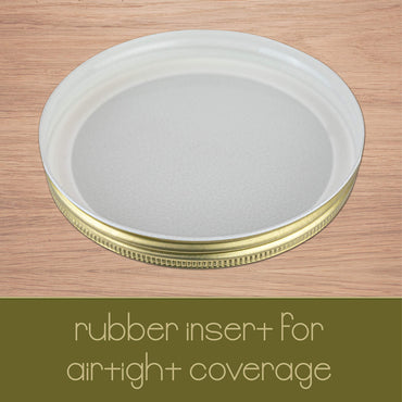 kitchentoolz 2 Pack - 1 Gallon Glass Mason Jar Wide Mouth with Airtight Metal Lid - Safe for Fermenting Kombucha Kefir - Pickling, Storing and Canning- BPA-Free Dishwasher Safe- Made in USA