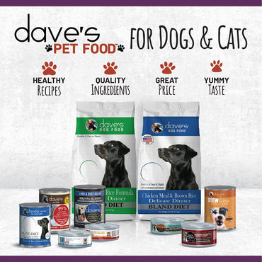 Dave's Pet Food Grain Free Wet Dog Food (95% Beef & Beef Liver), Made in USA Single-Source Protein, Limited Ingredients Added Vitamins & Minerals, 12.5 oz Cans (12 Pack)