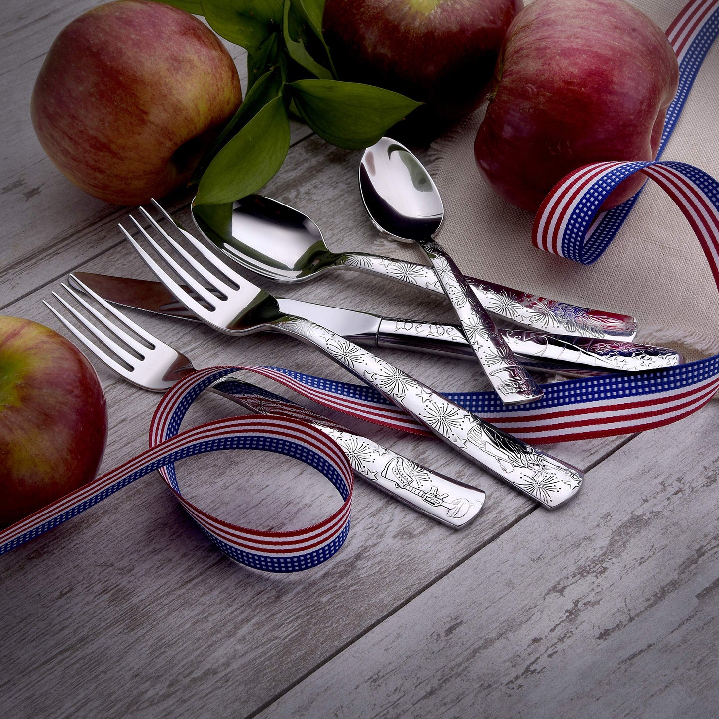 Liberty Tabletop Liberty 45pc Flatware Set Service For 8 Serving Set Included MADE IN USA