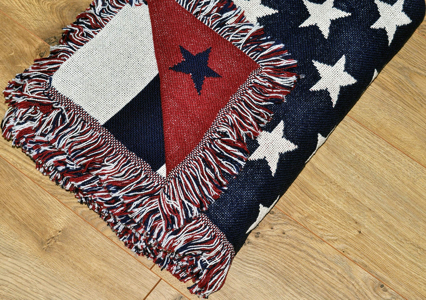 United States American Flag Blanket - Gift Soft Tapestry Throw Woven from Cotton - Made in The USA