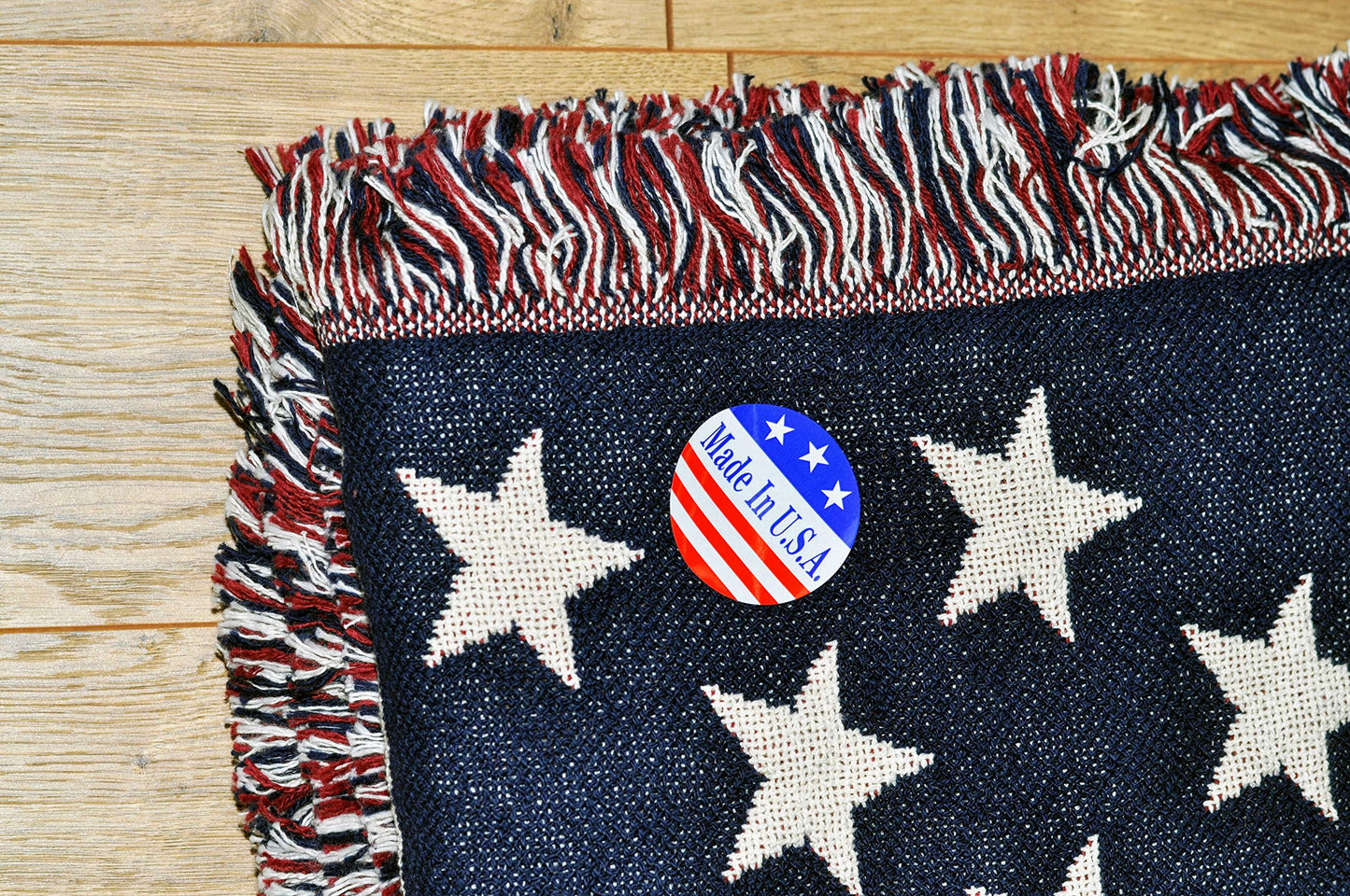United States American Flag Blanket - Gift Soft Tapestry Throw Woven from Cotton - Made in The USA