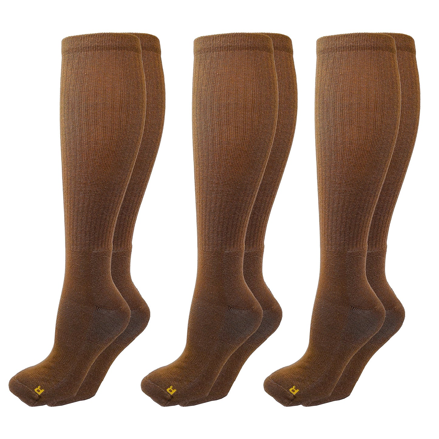 SOCKS FOR HEROES Coyote Brown Moisture Wicking Socks for Boots | Every Pair Gives A Pair | Breathable Over The Calf Foot Socks | Made in the USA