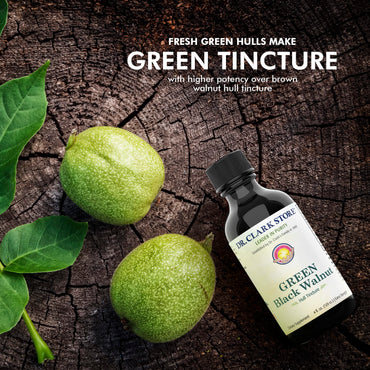 Original Green Black Walnut Hull Tincture (Extra Strength) by Dr. Hulda Clark, 4 oz