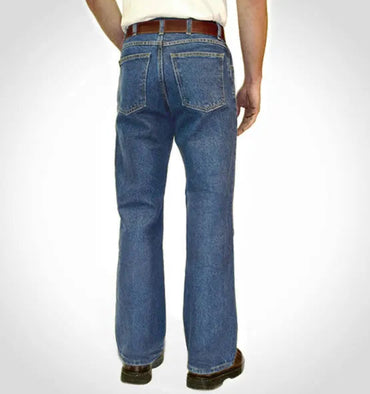 AA701L - Men's Boot Cut Jean with Gusset - Medium Stonewash - Made in USA All American Clothing Co.