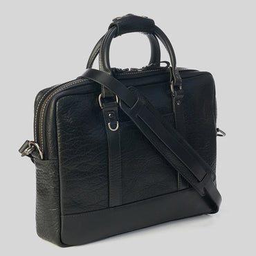 Bison Slim Briefcase #551 | Black | Coronado Leather