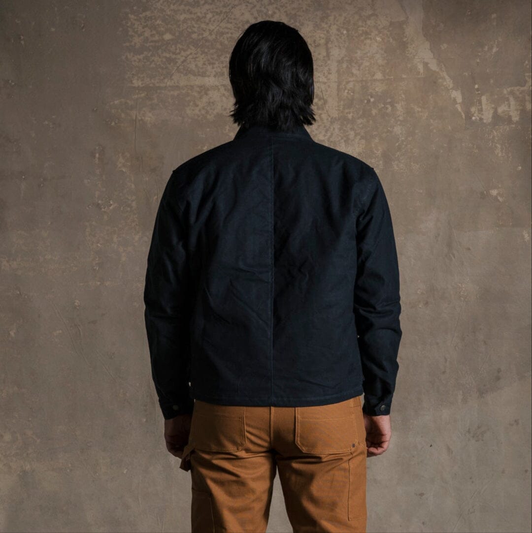 Cabin Jacket w/ Zipper - Waxed Black Bradley Mountain