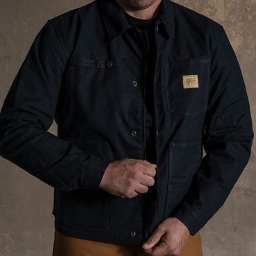 Cabin Jacket w/ Zipper - Waxed Black Bradley Mountain