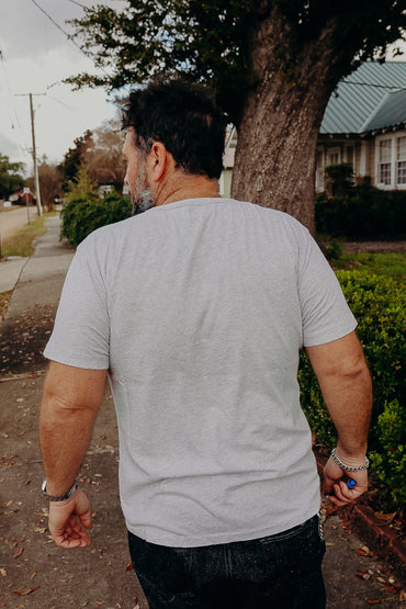 7 Ounce Pocket T-Shirt Heather Grey