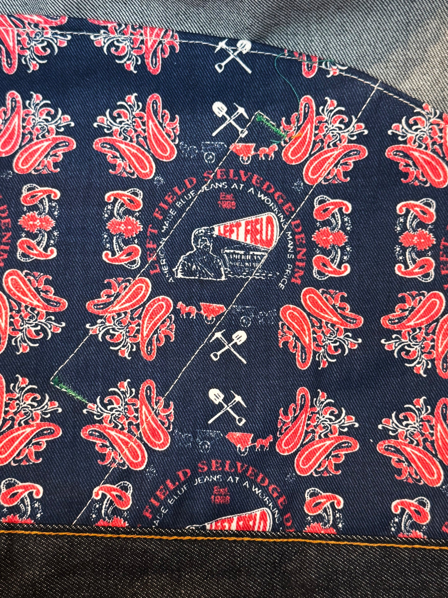 Vidalia Mills Deadstock 14oz Selvedge Indigo Muleskinner Buckle Back Denim Jacket