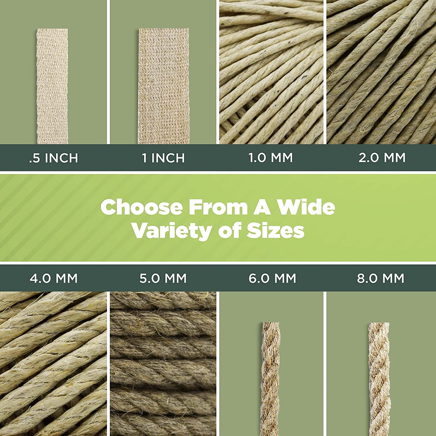 Hemp Twine, Cord Rope assorted sizes and colors and beeswax waxed