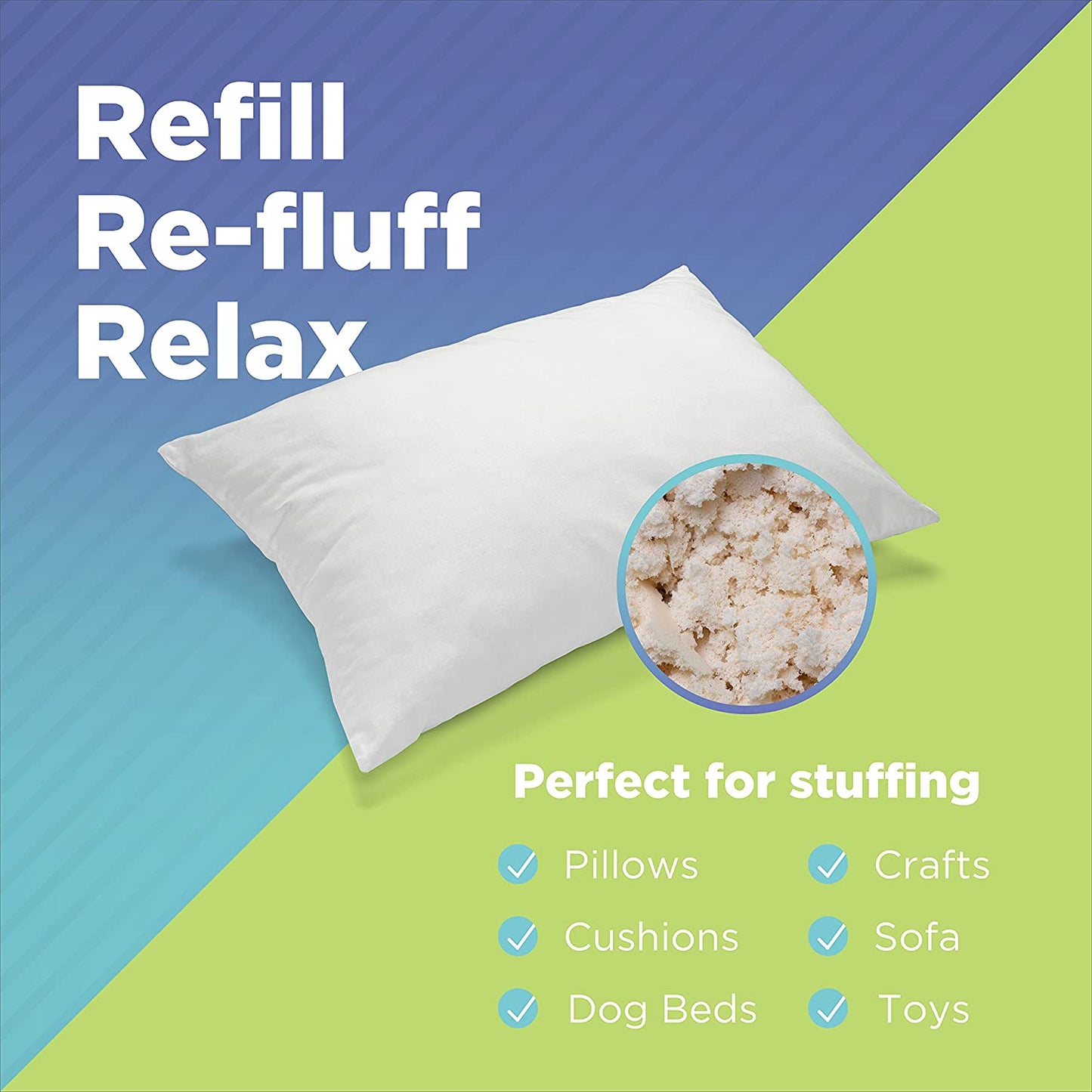shredded latex foam for stuffing pillows cushions dog bed crafts sofa toys