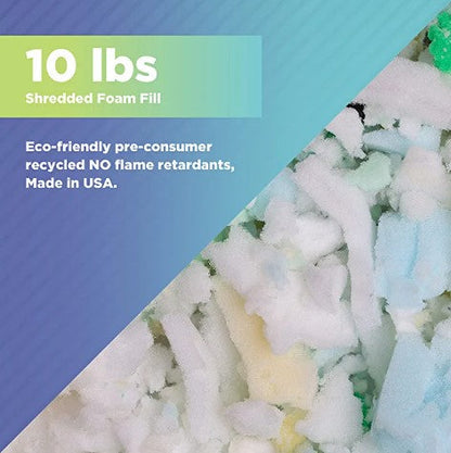 Shredded Foam Fill for Bean bags, pillows, pet beds, cushions - CertiPUR