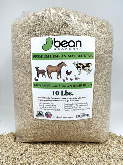 hemp hurd animal bedding 10 pounds chicken coop kitty litter horse stall rabbit hamster litter