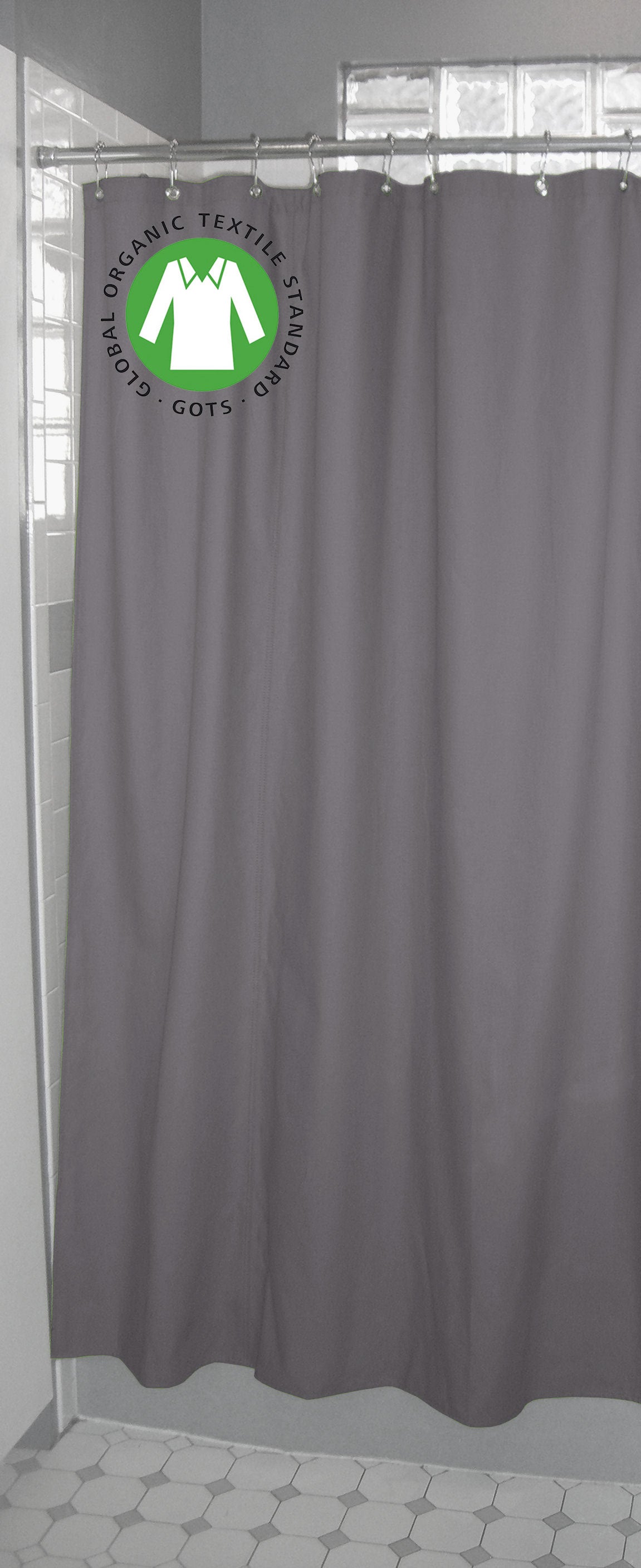 Organic Cotton Shower Curtain – Bath, Tub + Stall Sizes