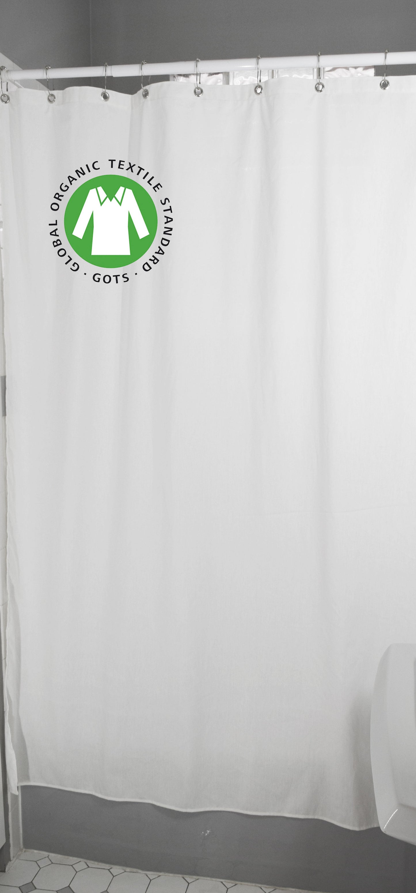 Organic Cotton Shower Curtain – Bath, Tub + Stall Sizes