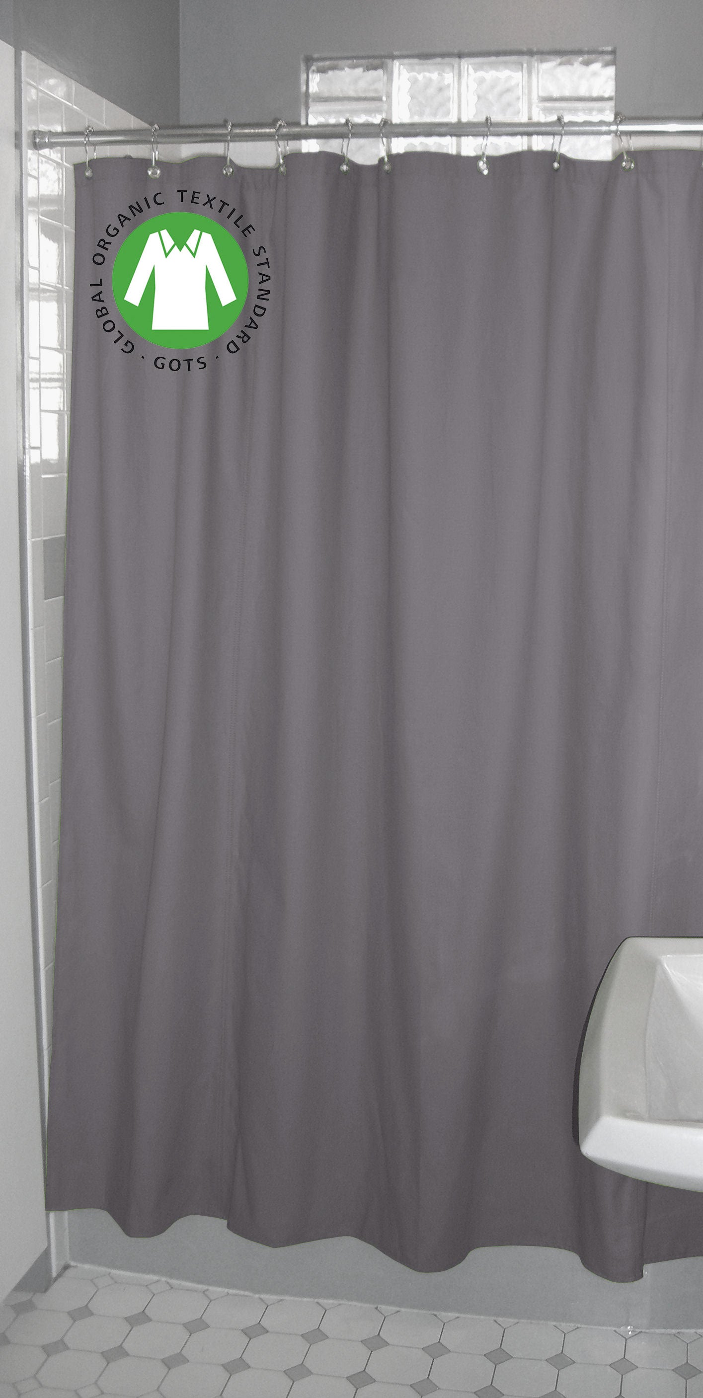 Organic Cotton Shower Curtain – Bath, Tub + Stall Sizes