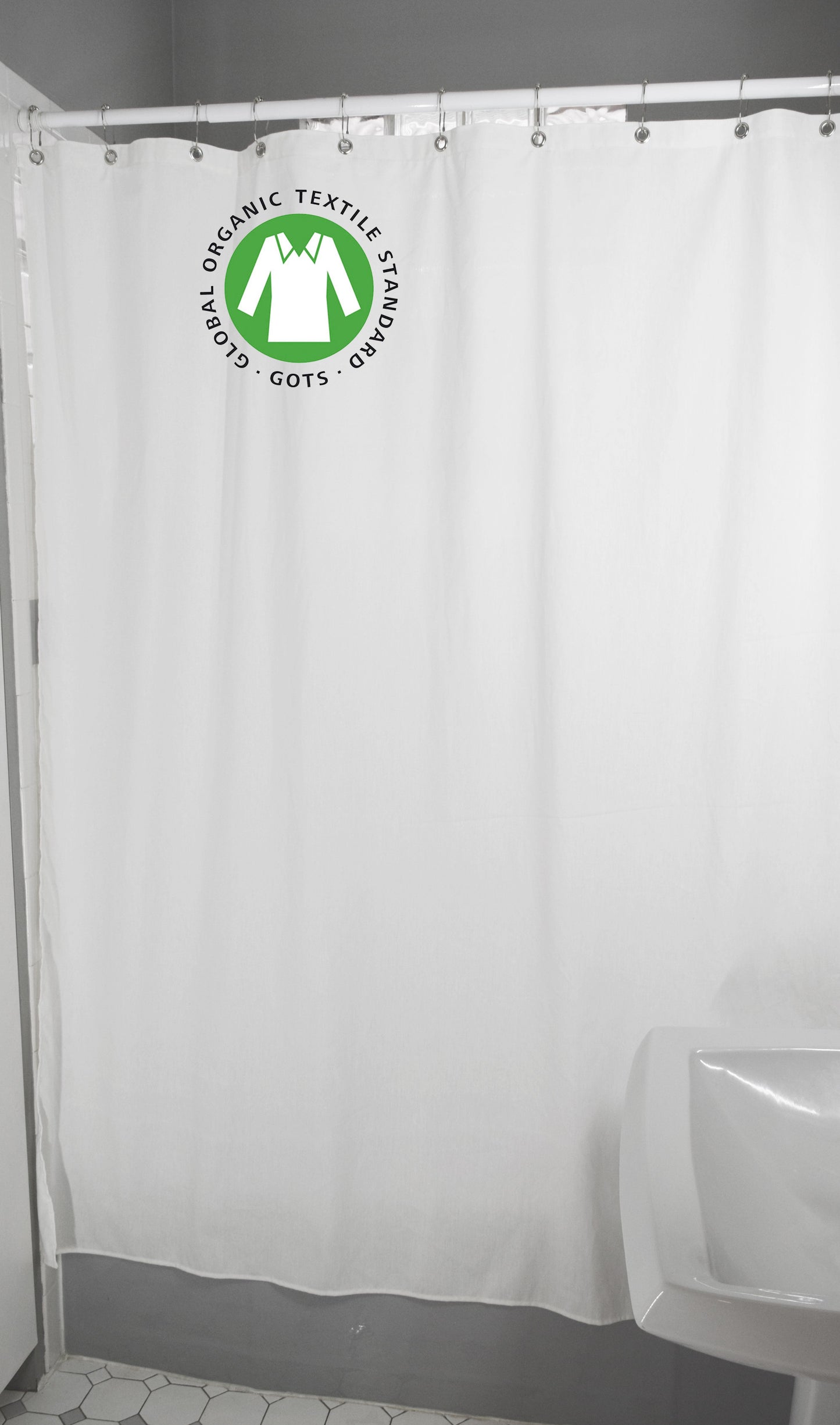 Organic Cotton Shower Curtain – Bath, Tub + Stall Sizes