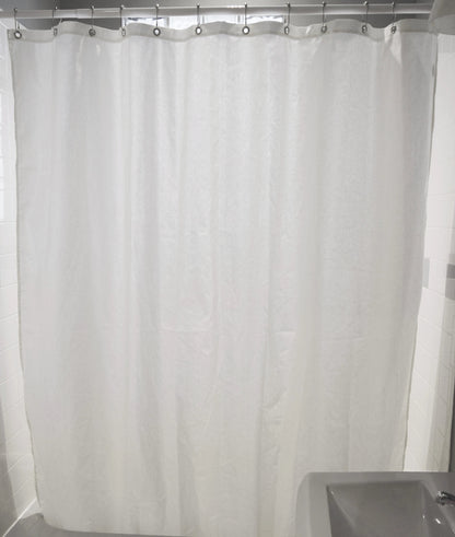 Cotton Shower Curtain – White or Natural, Bath, Tub + Stall Sizes